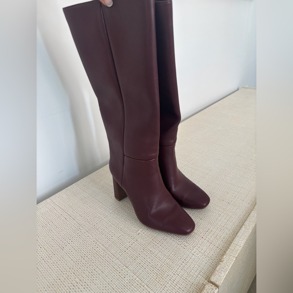 A New Day Faux Leather Maroon Boots